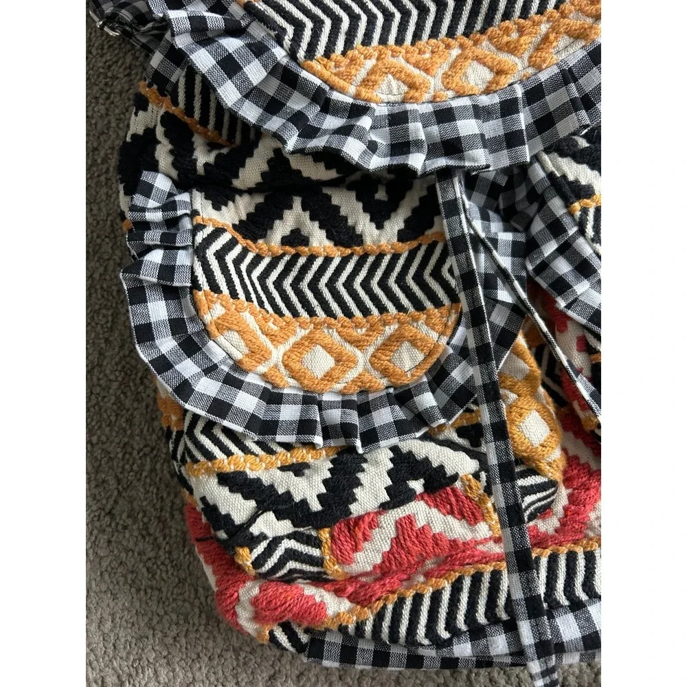 America & Beyond Boho Woven‎ Backpack